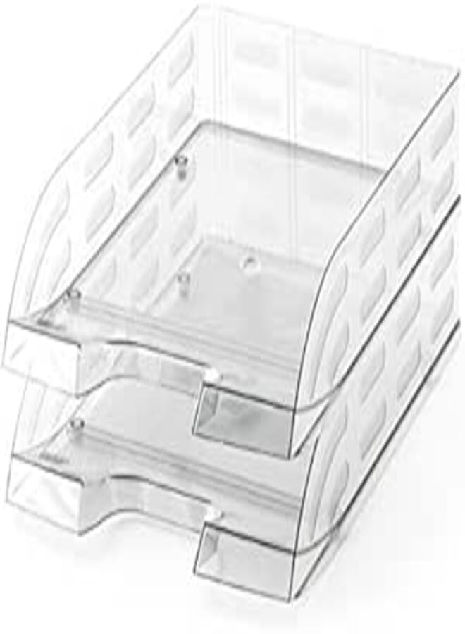 Document Tray - 2 Tiers Set - Clear NO:827 -